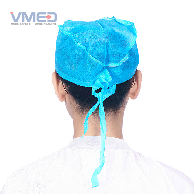 Cappellino da dottore blu in tessuto non tessuto SPP monouso